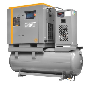 Compresor de aer profesional cu surub - 5.5 kW, 550 L/min, 13 bari - Rezervor 500 Litri, uscator de aer inclus - WLT-5.5/500-P-COMBO-13bar - Img 1