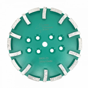 Disc cu segmenti diamantati pt. slefuire pardoseli - segment dur - Verde - 250 mm - prindere 19mm - DXDY.8500.250.23 - Img 1