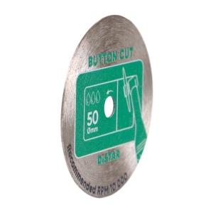 Disc diamantat ButtonCut ultra-subtire pt. mini-polizoare, pt. portelan, 50x0,8x5,8 (mm) cu ax prindere 3.2-3.0F, Super Premium - DiStar-11120159106 - Img 2