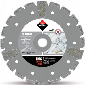 Disc diamantat galvanizat pt. marmura 115mm, EMG 115 SuperPro - RUBI-30995