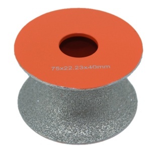 Freza diamantata pentru profilare granit, marmura, gresie Profil Semicerc Full Bullnose exterior, R-20mm, ∅75x22,23mm - DXDY.FPP.BN40