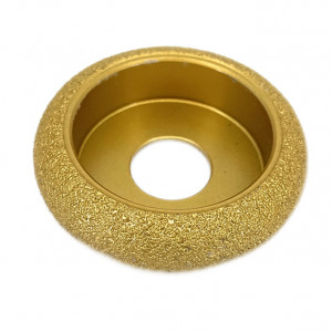 Freza diamantata pentru profilare granit, marmura, gresie, Profil Semicerc Interior, 75x22,23 #45