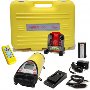 Laser Rosu pentru Conducte, Piper 100 - set telecomanda IR si accesorii - Leica-748704 - Img 1
