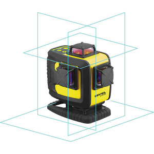 Multilaser albastru în cruce (4 x 360°), Bluetooth - Nivel System-CL4D-B - Img 1