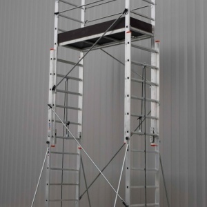 Schela mobila aluminiu telescopica 2x3,5(m), inaltime lucru 7 metri, o platforma 1,6x0,6(m), max 200kg/mp - CNO-SME-MEGA7 - Img 8