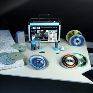 SET 16 unelte diamantate profesionale pt. meseriasi - carote, discuri, freze si accesorii in valiza - BIHUI-DBDFS16 - Img 4