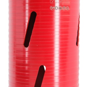 Carota diamantata Super PREMIUM ø102mm x 180mm x M16 pentru gaurire Beton armat, Zidarie, Granit - DXQZ.REDCORE.102 - Img 2