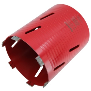 Carota diamantata Super PREMIUM ø162mm x 180mm x M16 pentru gaurire Beton armat, Zidarie, Granit - DXQZ.REDCORE.162 - Img 8