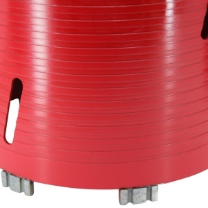 Carota diamantata Super PREMIUM ø182mm x 180mm x M16 pentru gaurire Beton armat, Zidarie, Granit - DXQZ.REDCORE.182 - Img 5
