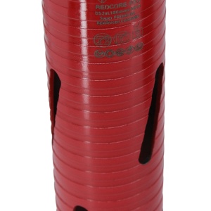 Carota diamantata Super PREMIUM ø52mm x 180mm x M16 pentru gaurire Beton armat, Zidarie, Granit - DXQZ.REDCORE.52 - Img 6