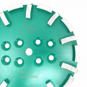 Disc cu segmenti diamantati pt. slefuire pardoseli - segment dur - Verde - 250 mm - prindere 19mm - DXDY.8500.250.23 - Img 4