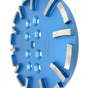 Disc cu segmenti diamantati pt. slefuire pardoseli - segment fin - Albastru - 250 mm - prindere 19mm - DXDY.8500.250.63 - Img 7