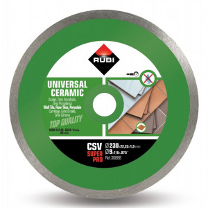 Disc diamantat pt. placi ceramice 230mm, CSV 230 SuperPro - RUBI-30888