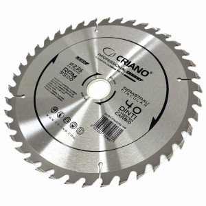 Disc Premium TCT - panza de fierastrau circular pentru taiat lemn, 235x30/25,4/20 cu 40 dinti din carbura de tungsten (vidia) - DXDY.PW235-40 - Img 3