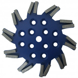Disc stea cu segmenti diamantati pt. slefuire pardoseli - segment dur - Albastru - 250 mm - prindere 19mm - DXDH.8501.250.11.23 - Img 1