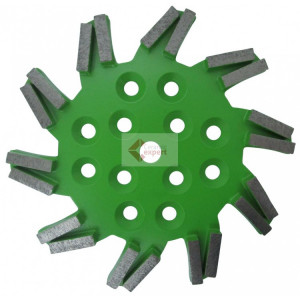 Disc stea cu segmenti diamantati pt. slefuire pardoseli - segment mediu - Verde - 250 mm - prindere 19mm - DXDH.8501.250.11.43 - Img 2