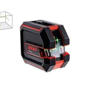Laser verde, cu linii în cruce si punct, X2 GREEN Professional - distanta 30m, (adaptor si valiza incluse) - Sola-71014101 - Img 3