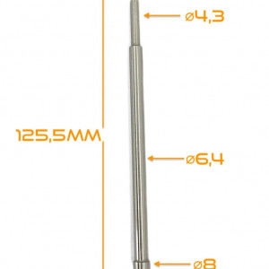 Pin de ghidare pt. carote TCT utilizate cu adaptoarele Weldon/Quick-IN - DXDY.PIN1868H125 - Img 3