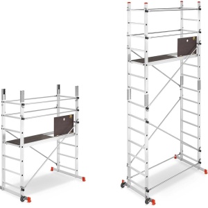 Schela aluminiu mobila 2x2(m), inaltime 4m, platforma 1,6x0,45(m), max. 150kg - CNO-SME-ADDY5M - Img 3