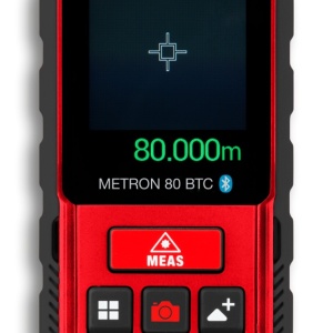 Telemetru cu laser roșu & Bluetooth/Camera - 80m, METRON 80 BTC - Sola-71029101 - Img 1