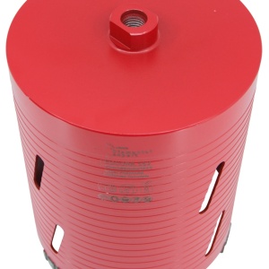 Carota diamantata Super PREMIUM ø162mm x 180mm x M16 pentru gaurire Beton armat, Zidarie, Granit - DXQZ.REDCORE.162 - Img 6