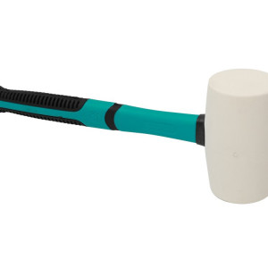 Ciocan cauciuc alb cu maner soft-grip, 675g - BIHUI-RMWO24