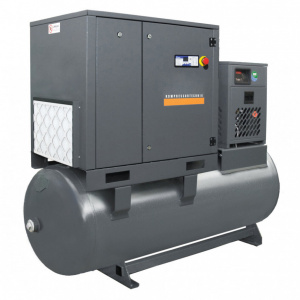 Compresor de aer profesional cu surub - 5.5 kW, 850 L/min, 8 bari - Rezervor 500 Litri - WLT-5.5/500-P-COMBO-8bar - Img 1