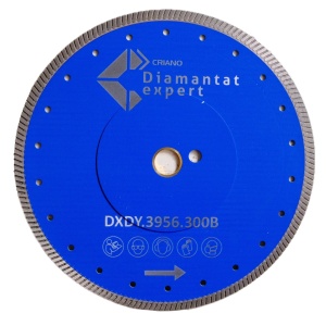 Disc DiamantatExpert pt. Gresie ft. dura portelanata, Granit - Turbo 300x30mm (cu inel reductor de 25,4mm) Premium - DXDY.3956.300