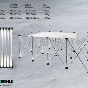 Masa de lucru pentru placi mari, extensibila tip acordeon - 221x113 cm - BIHUI-LFFT - Img 4