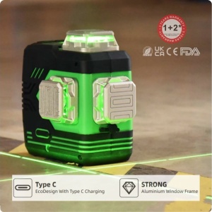 Nivela Laser Verde 3D - 360°, cu autonivelare - Beiter BART-3DG PRO - Img 2