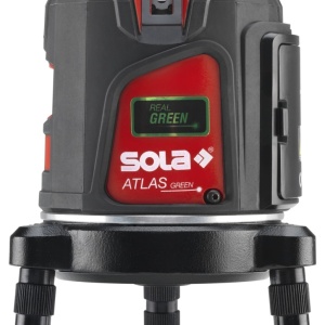 Nivela Laser Verde ATLAS GREEN multilinie si punct - 360°, 25m, Li-Ion - SOLA-71015701 - Img 1