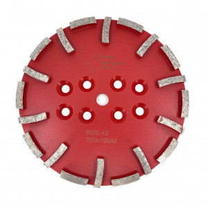Disc cu segmenti diamantati pt. slefuire pardoseli - segment mediu - Rosu - 250 mm - prindere 19mm - DXDY.8500.250.43 - Img 2