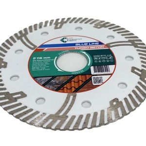 Disc DiamantatExpert TURBO Segmentat pt. Beton Ranforsat Usor, Materiale de constructii 115x22.23 (mm) taiere uscata sau umeda, Blue Line Profesional - DXQZ.BTTC.115 - Img 2