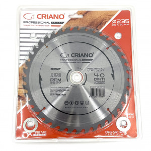 Disc Premium TCT - panza de fierastrau circular pentru taiat lemn, 235x30/25,4/20 cu 40 dinti din carbura de tungsten (vidia) - DXDY.PW235-40 - Img 5