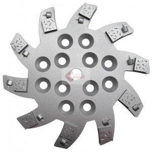 Disc stea cu segmenti diamantati pt. slefuire pardoseli - segment 10 buc DPC - 250 mm - prindere 19mm - DXDH.8501.250.75.010-R - Img 2
