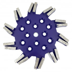 Disc stea cu segmenti diamantati pt. slefuire pardoseli - segment dur - Albastru - 250 mm - prindere 19mm - DXDY.8501.250.11.23 - Img 2