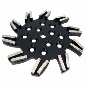 Disc stea cu segmenti diamantati pt. slefuire pardoseli - segment foarte fin - Negru - 250 mm - prindere 19mm - DXDY.8501.250.11.73 - Img 3