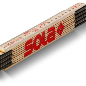 Metru pliant din lemn natur H 2/10, 2m - Sola-53010101