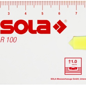 Nivelă sticla acrilica ( Boloboc ) pentru electricieni R100, 2 bule, 10cm - Sola-01622101 - Img 3