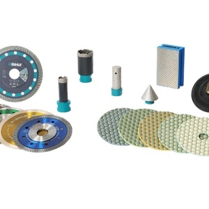 SET 16 unelte diamantate profesionale pt. meseriasi - carote, discuri, freze si accesorii in valiza - BIHUI-DBDFS16 - Img 1