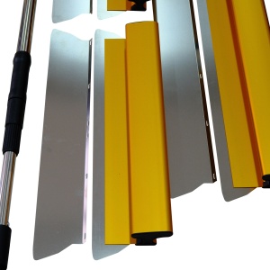 Set de gletiere profesionale Heavy-Duty aluminiu 30, 50, 80 (cm) x 0.35mm cu maner extensibil si cutie de transport - CNO-GHD853SET - Img 5