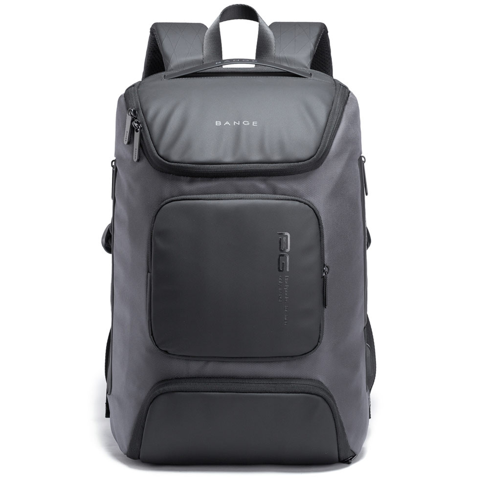 BG7078 Bange rucsac 3 buzunare grey front.jpg
