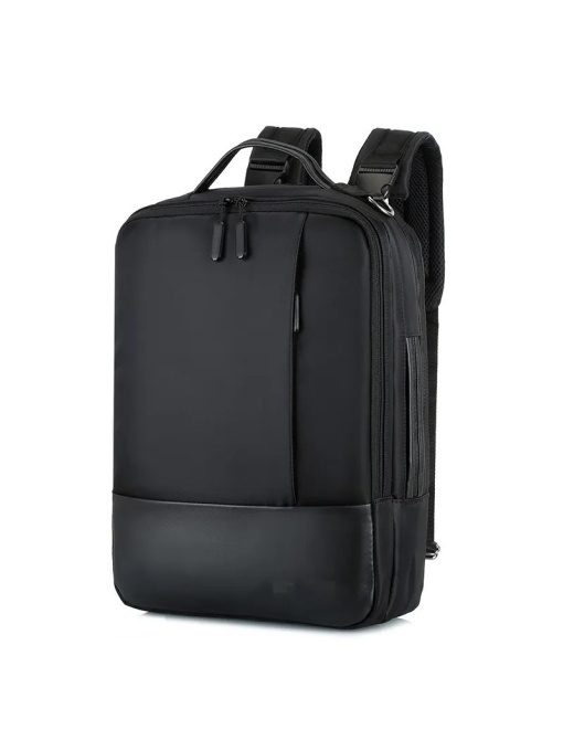 Rucsac laptop 15.6" smart business, convertibil, cu port de incarcare USB, GETICS, 30x13x41 cm, Negru