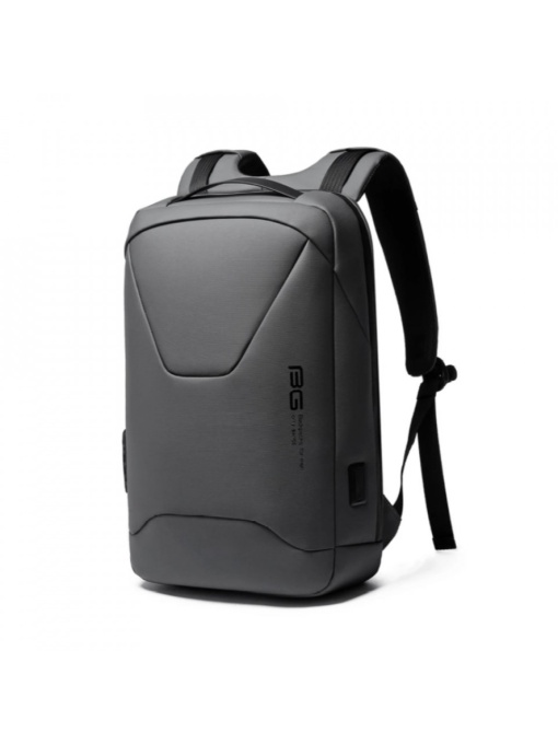 Rucsac laptop 15.6", smart, impermeabil cu sistem antifurt, port de incarcare USB, BANGE, 30x15x46 cm, Gri