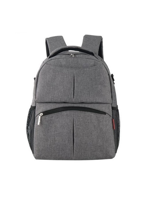 Rucsac pentru mamici, multifunctional, cu spatiu mare de depozitare, port USB, Insular, Gri