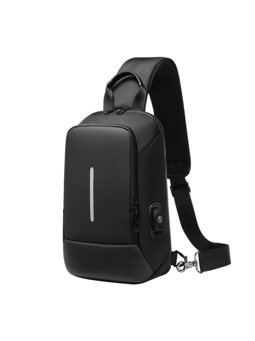 Geanta de umar, de piept, sau de mana, smart, impermeabila, GETICS, 32x21x8 cm, Neagra