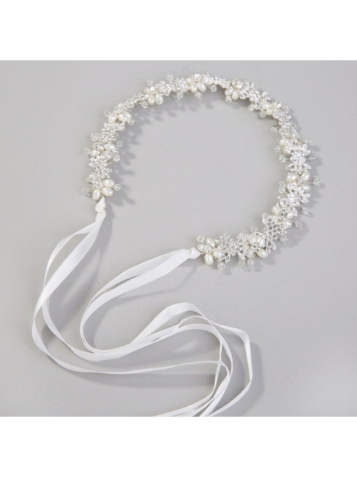 Tiara modelatoare cu cristale acrilice si perlute