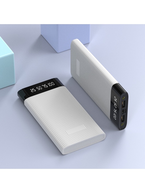 Baterie externa, Escalate, Slim, 2XUSB,Universala, display lcd, 10.000 mAh, G1