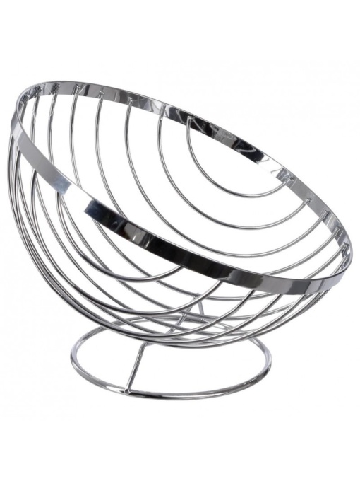 Cos de fructe oblic, Escalate, 26.5x18 cm, Argintiu