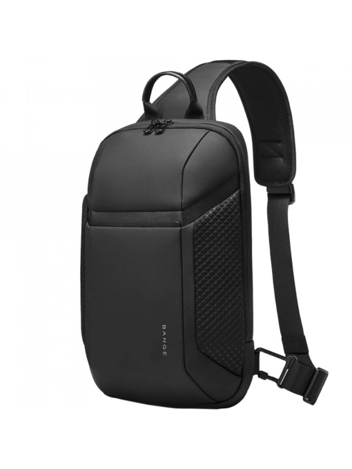 Geanta de mana, de umar sau de piept, business casual, cu aspect 3D, Bange, 36x20.5x10.5 cm, Neagra